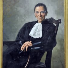 An official portrait of Supreme Court Justice Ruth Bader Ginsburg.