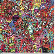 Colorful blotter paper associated with LSD.