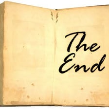 The final page of a book representing its conclusion.