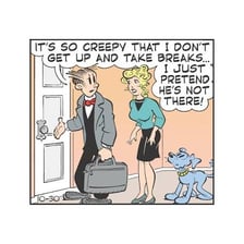 A Blondie comic-strip panel featuring Cora Dithers