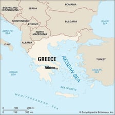 A coastal view of the Aegean Sea