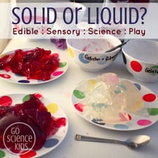 A scientific demonstration of a liquid changing into a gel.
