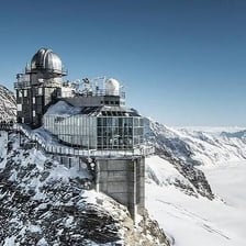The Jungfrau rising in the Swiss Alps.
