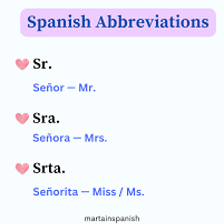 A Spanish-language document using “Sra.” as an honorific.