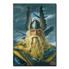 Artistic depiction of Odin, the Norse god associated with Valhalla