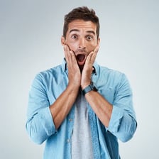 A person showing surprise and dismay.