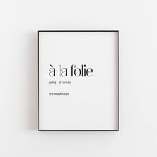 Simple educational illustration explaining the French phrase à la