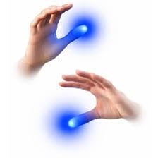 A fingertip making a light tap on a surface.