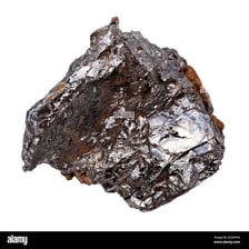 A rough rock sample containing visible mineral deposits