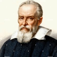 Portrait of Galileo Galilei, the Italian scientist