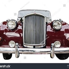 A recognizable automobile viewed from the front.