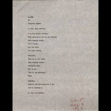 A manuscript or book page representing Langston Hughes’s poem “I, Too”