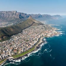 A coastline where land meets the ocean