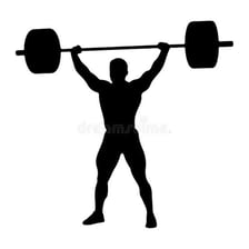 A person lifting a weight upward