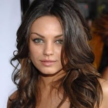 A portrait of actress Mila Kunis.