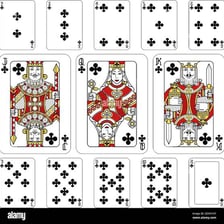 A clubs playing-card symbol beside a large pile representing a lot