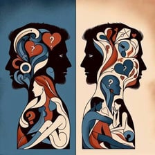 A conceptual scene showing surrounding circumstances affecting a situation.