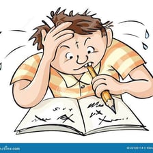 A person trying to complete a difficult task