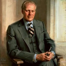 An official portrait of Gerald Ford, the former US president.