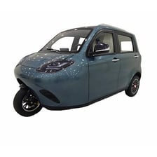 A three-wheeled vehicle viewed from the side.