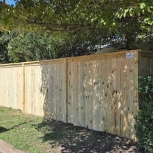A fence enclosing an area.