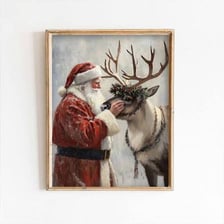 An illustration of Dasher, one of Santa’s reindeer.