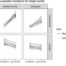 An educational diagram showing a geminated, or doubled, consonant.