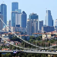 Istanbul skyline with the Bosphorus and historic buildings