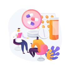 An educational illustration representing a course of medical treatment