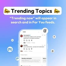 A generic social-media interface displaying popular trending topics