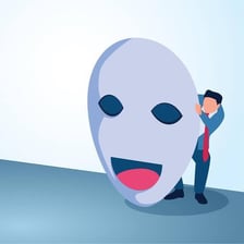 An illustration representing a falsehood or lie.