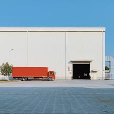 A goods vehicle loaded with cargo