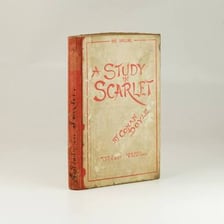 A book cover for Arthur Conan Doyle’s A Study in Scarlet