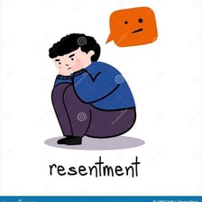 A person shown looking resentful.