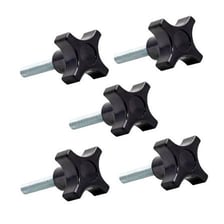 A close-up of a metal stud projecting from a surface.
