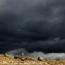 Dark storm clouds creating an ominous atmosphere