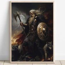 An artistic depiction of Odin, the Norse god