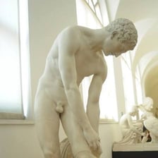 A classical depiction of Achilles, associated with his vulnerable heel.