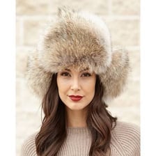 A traditional Russian bearskin fur hat.