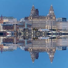 A view of Liverpool’s waterfront in Merseyside.