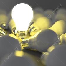 One bright light visibly outshining another.