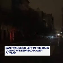 A street affected by an electrical power outage