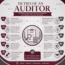 An auditor reviewing financial documents and accounts