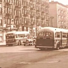 A vintage omnibus, or horse-drawn coach bus.