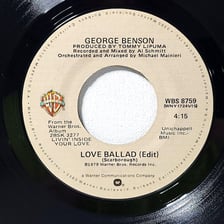 A vinyl record associated with a romantic ballad