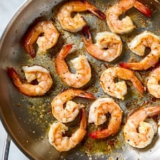 Prawns shown as a seafood ingredient