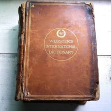 A substantial bound dictionary representing a lexicon.