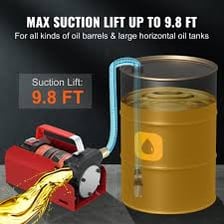A diesel fuel pump and container of diesel oil