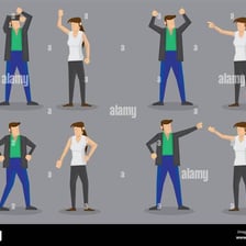 A person displaying hostile or opposed body language
