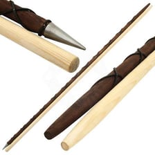 A long wooden pole or shaft